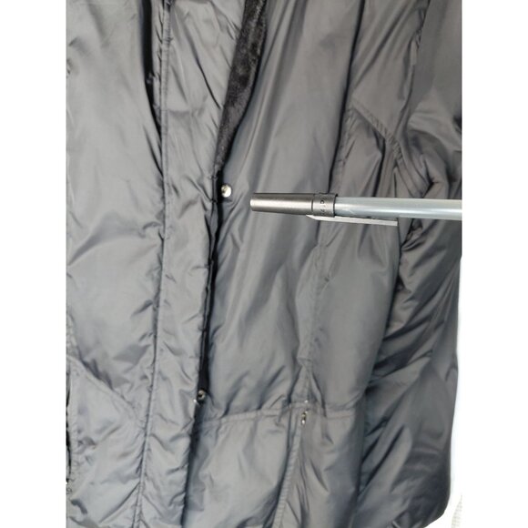 Larry Levine Womens Down Hooded Puffer Jacket M Black - Picture 5 of 9